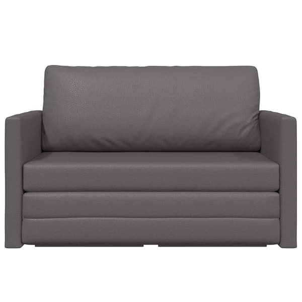 vidaXL Sovesofa 110cm Grå Kunstlæder