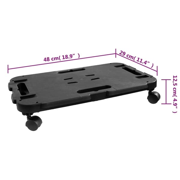 vidaXL møbelhunde 2 stk. 200 kg polypropylen sort