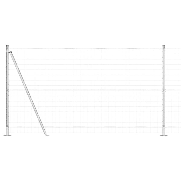 vidaXL Hegn med post Sølv 1,2 x 10 m Stål