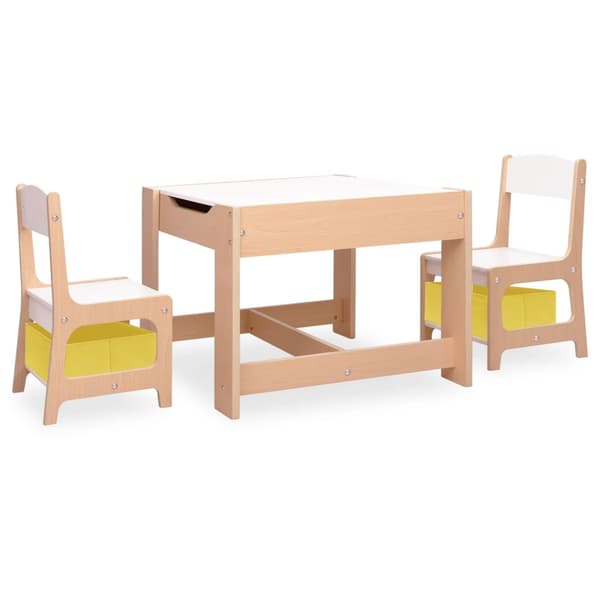 vidaXL børnebord med 2 stole MDF