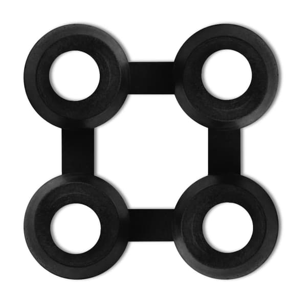 vidaXL måtteforbindere 10 stk. gummi sort