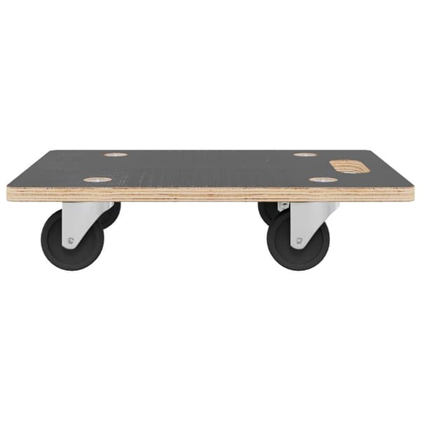vidaXL dollyvogne 2 stk. 80x55x11,5 cm rektangulær