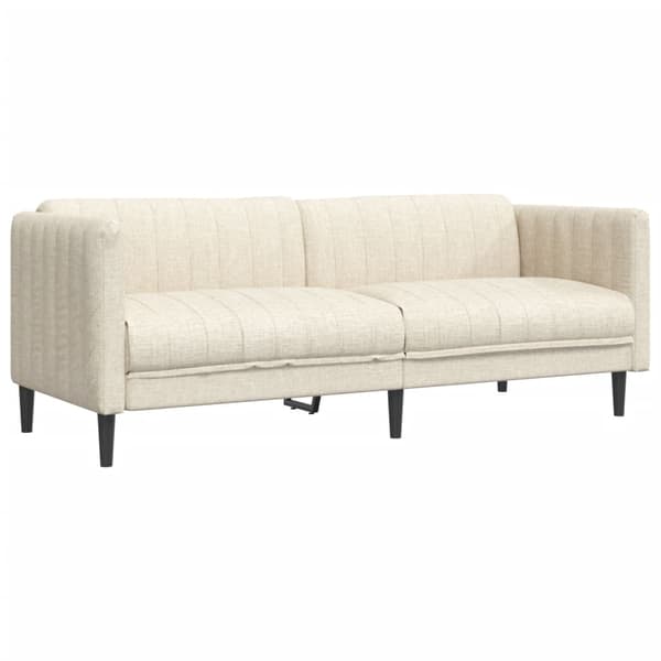 vidaXL sofasæt 2 dele stof cremefarvet
