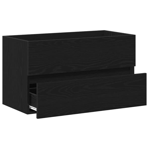 vidaXL underskab 80x38,5x45 cm konstrueret træ sort egetræ