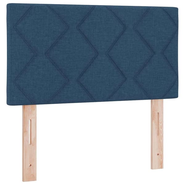 vidaXL Box spring seng med madras Blå 200 x 80 cm Polyester