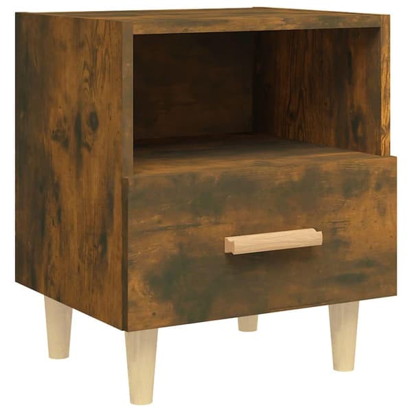 vidaXL sengebord 40x35x47 cm røget egetræsfarve