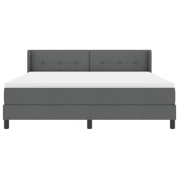vidaXL Box spring seng med madras Mørkegrå 200 x 180 cm Polyester