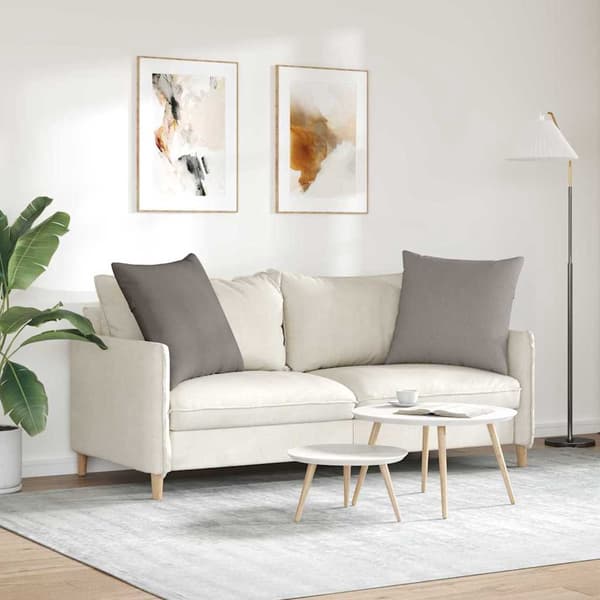 vidaXL Sofapuder 2 pcs Gråbrun 60 x 60 cm Stof
