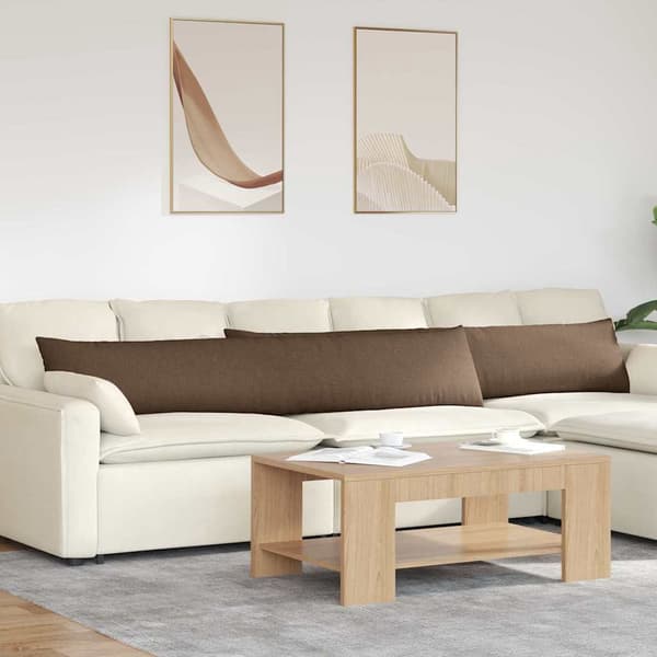 vidaXL Sofapuder 2 pcs Brun 200 x 40 cm Stof