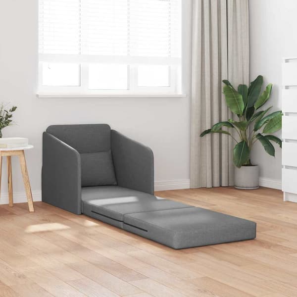 vidaXL Sovesofa 60cm Mørkegrå Stof
