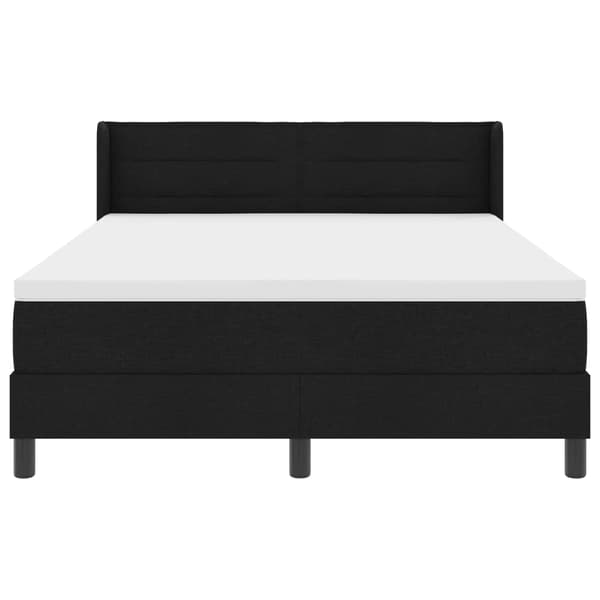 vidaXL Box spring seng med madras Sort 200 x 140 cm Polyester