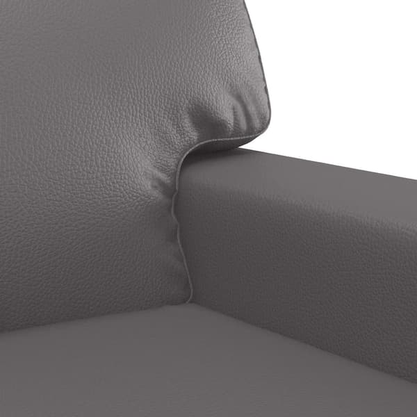 vidaXL sofasæt 3 dele med puder kunstlæder grå