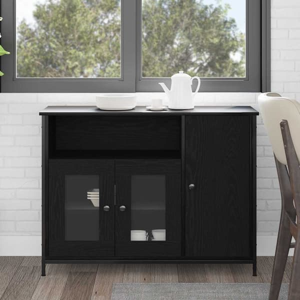 vidaXL Sideboard Sort eg 100 x 35 x 75 cm