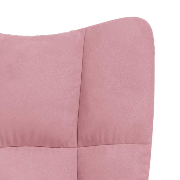 vidaXL lænestol fløjl pink