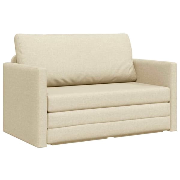 vidaXL Sovesofa 110cm Creme Stof