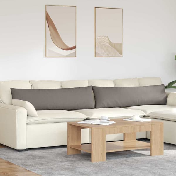 vidaXL Sofapuder 2 pcs Gråbrun 145 x 40 cm Stof