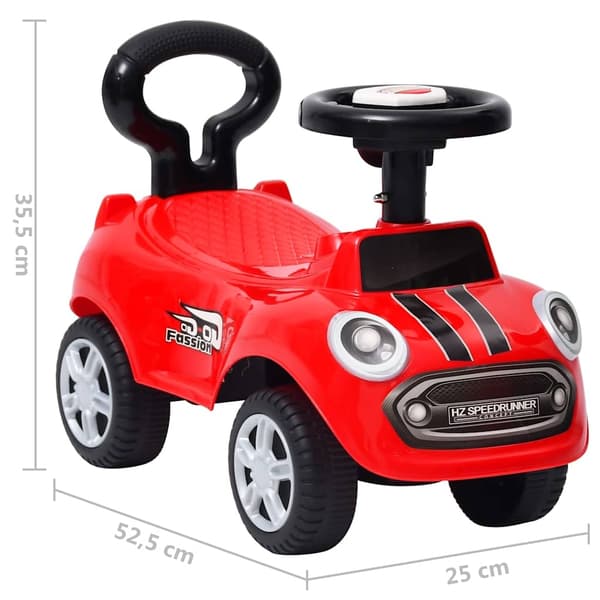 vidaXL Potkuauto punainen