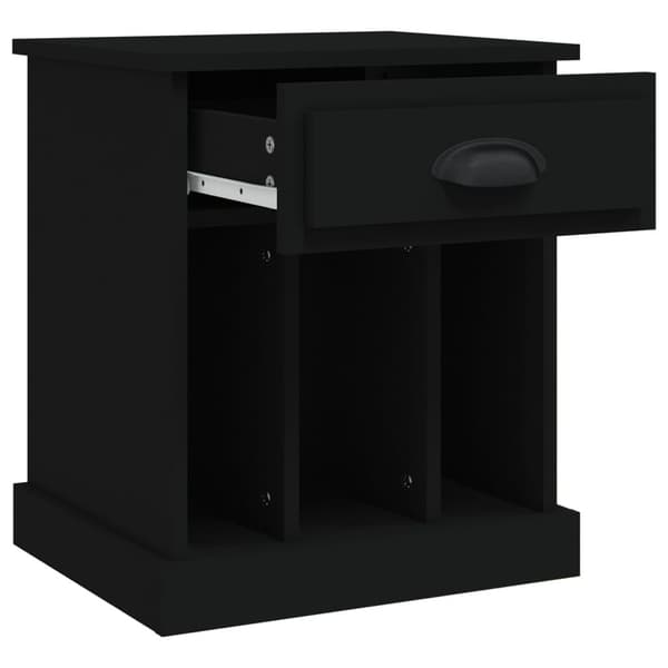 vidaXL sengebord 43x36x50 cm sort