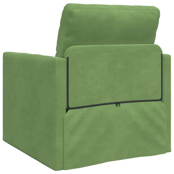 vidaXL Sovesofa 60cm Lys grøn Fløjl
