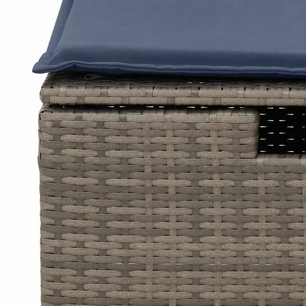 vidaXL sofasæt 5 dele med hynder polyrattan grå