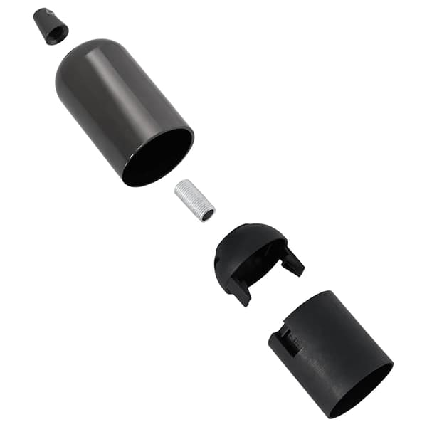 vidaXL lampeholdere 2 stk blank sort E27