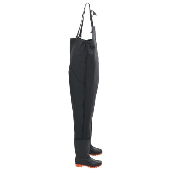 vidaXL waders med støvler str. 45 sort