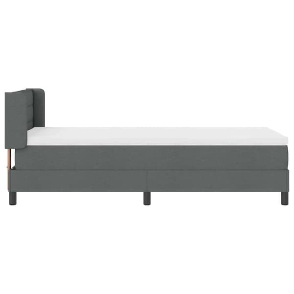 vidaXL Box spring seng med madras Mørkegrå 190 x 90 cm Polyester