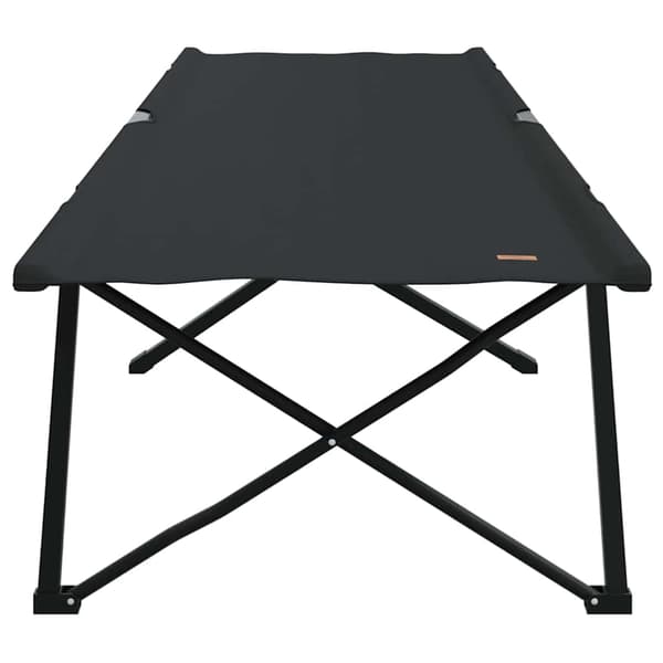 vidaXL Foldende Camping Seng 2 pcs Sort 206 x 76 x 74 cm