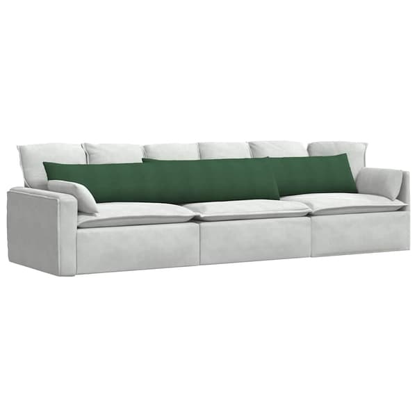 vidaXL Sofapuder 2 pcs Mørkegrøn 200 x 40 cm Velourstof