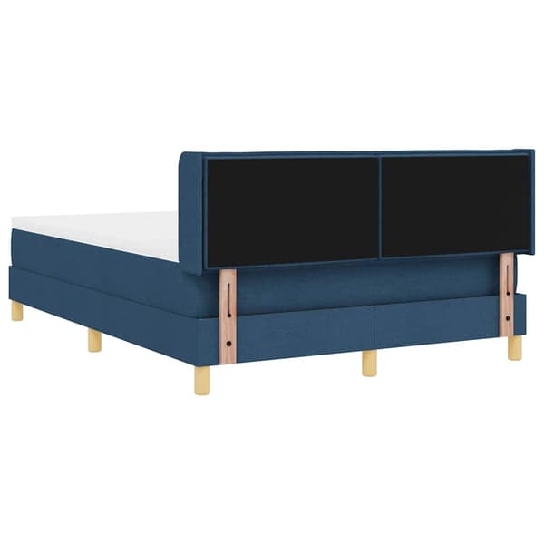 vidaXL Box spring seng med madras Blå 190 x 140 cm Polyester
