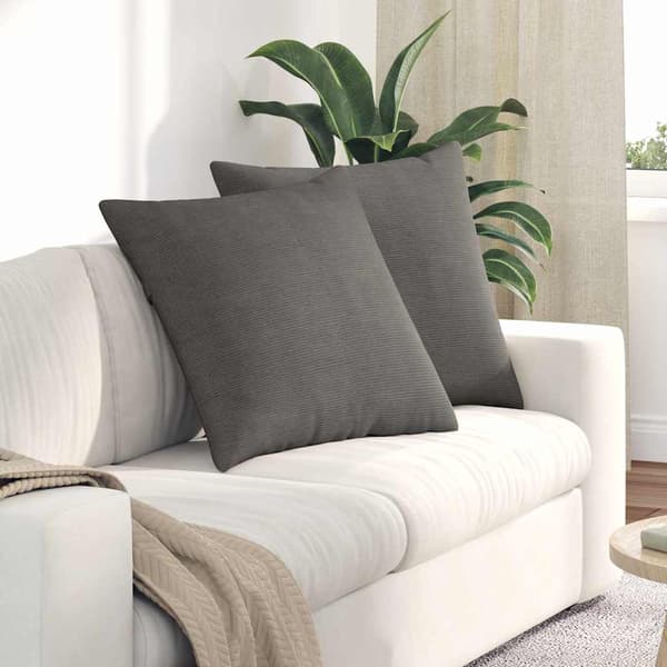 vidaXL Sofapuder 2 pcs Lysegrå 60 x 60 cm Velourstof