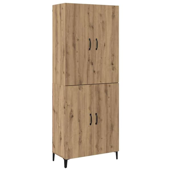 vidaXL Highboard 2 pcs Artisan Egetræ Konstrueret træ