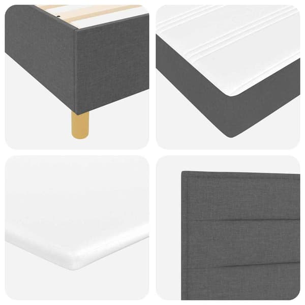 vidaXL Box spring seng med madras Mørkegrå 160 x 200 cm Stof