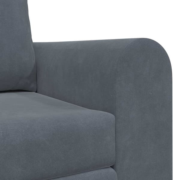 vidaXL Sovesofa 60cm Mørkegrå Fløjl