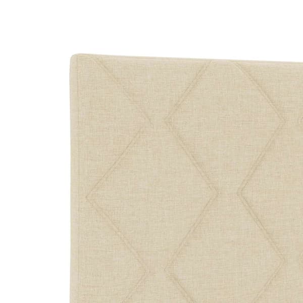 vidaXL Hovedgærde Creme 90 cm Stof