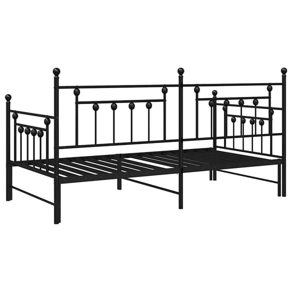 vidaXL Dagsengramme Sort 90 x 190 cm Stål