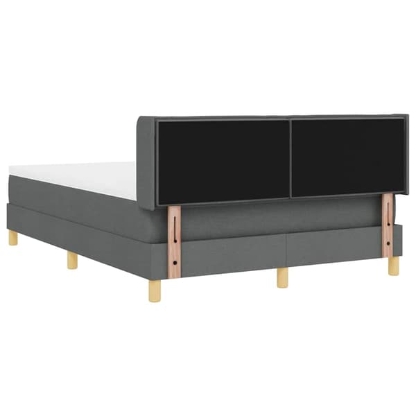 vidaXL Box spring seng med madras Mørkegrå 200 x 160 cm Polyester