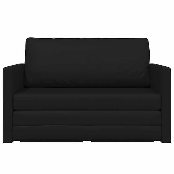 vidaXL Sovesofa 110cm Sort Kunstlæder