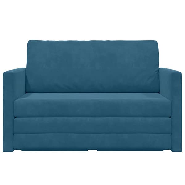 vidaXL Sovesofa 110cm Blå Fløjl