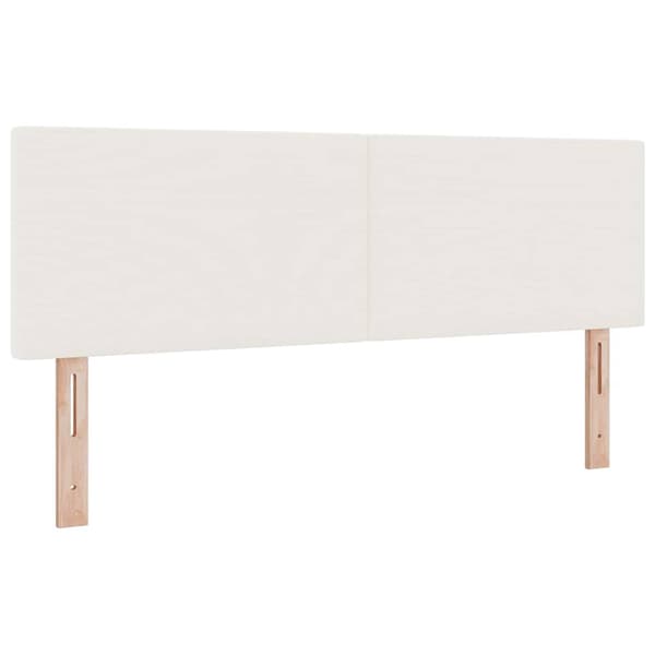 vidaXL Hovedgærde Creme 160 cm Velourstof