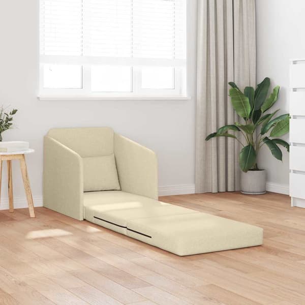 vidaXL Sovesofa 60cm Creme Stof