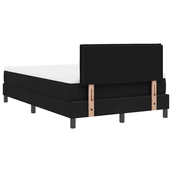 vidaXL Box spring seng med madras Sort 120 x 200 cm Stof