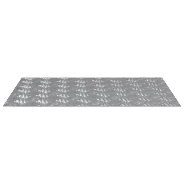 vidaXL Trappe Tread Rektangulær 4 pcs Sølv 70 x 50 cm Aluminium
