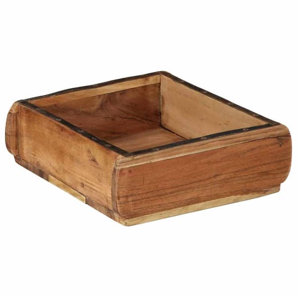 vidaXL Bakke 2 pcs Brun 29 x 31 x 10 cm Solid genbrugs træ