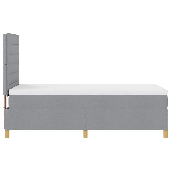 vidaXL Box spring seng med madras Lysegrå 80 x 200 cm Stof