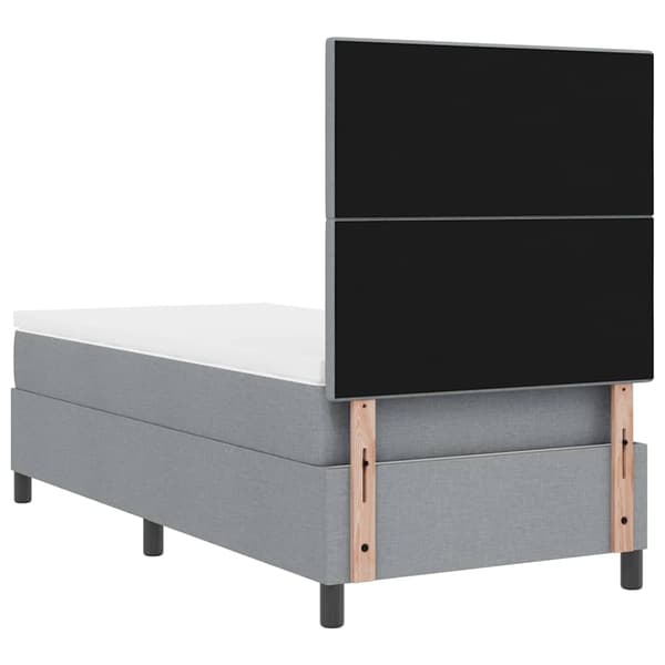 vidaXL Box spring seng med madras Lysegrå 80 x 200 cm Stof