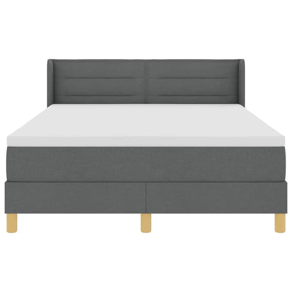 vidaXL Box spring seng med madras Mørkegrå 200 x 140 cm Polyester