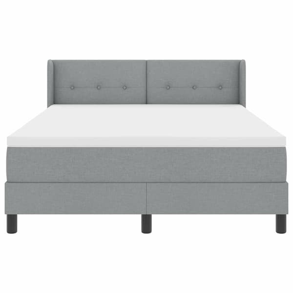 vidaXL Box spring seng med madras Lysegrå 200 x 140 cm Polyester