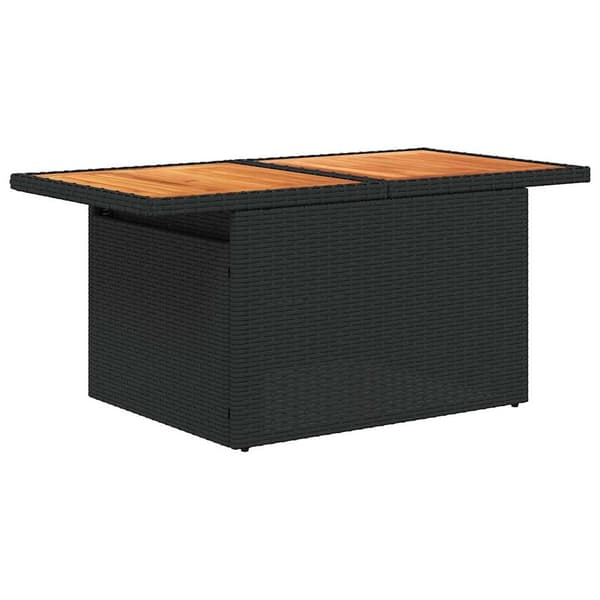 vidaXL sofasæt til haven 5 dele med hynder polyrattan akacietræ sort