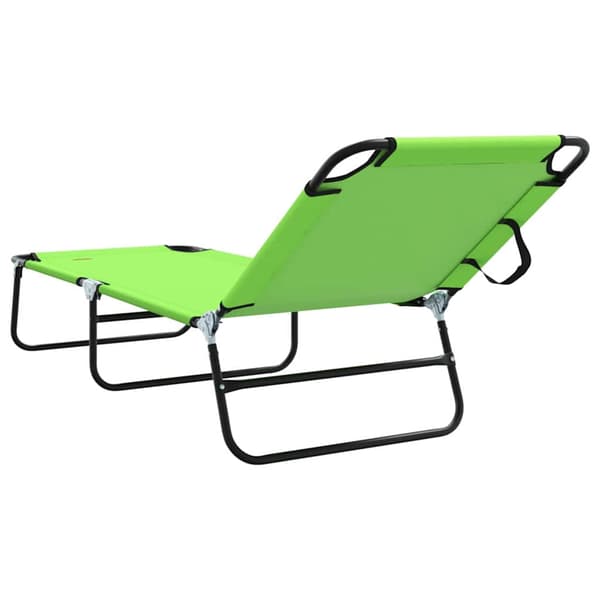 vidaXL Foldestol 2 pcs Grøn 188 x 57 x 86,5 cm Polyester